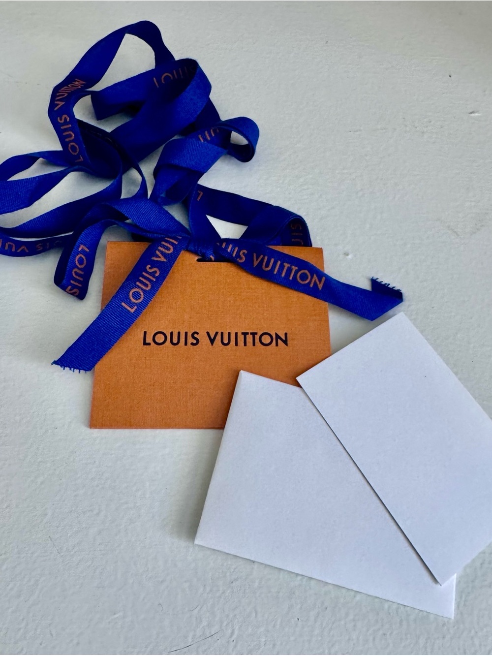 LOUIS VUITTON Gift Wrapping Ribbon Gift Tag Card Note W/ Envelope